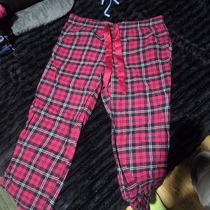 Plaid Kids Bottoms with Red Accents
